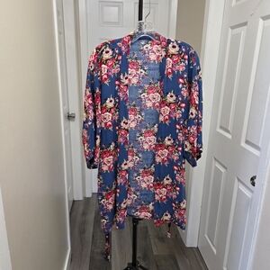 Floral Blue Kimono